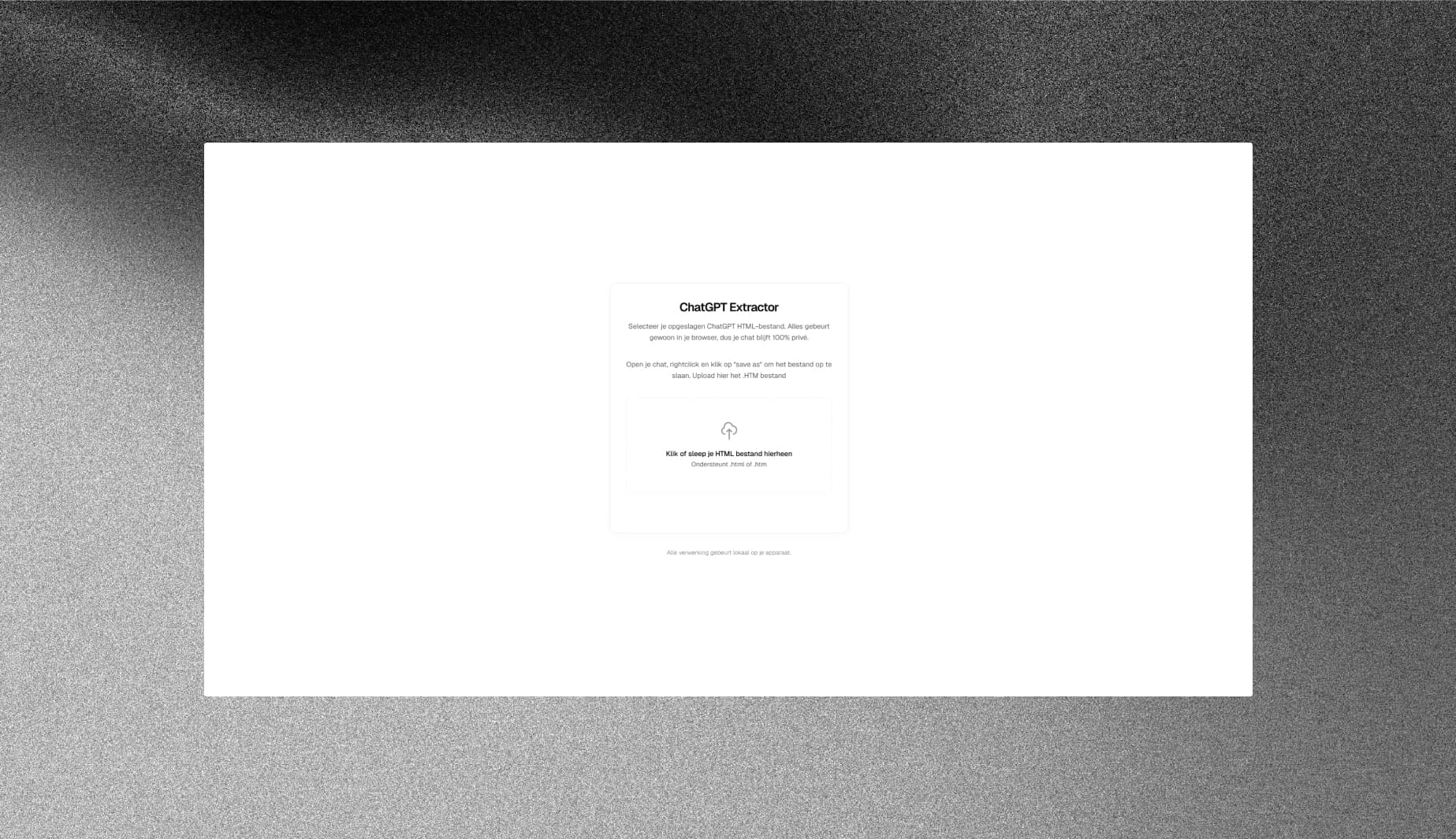 ChatGPT HTML → JSON Extractor cover