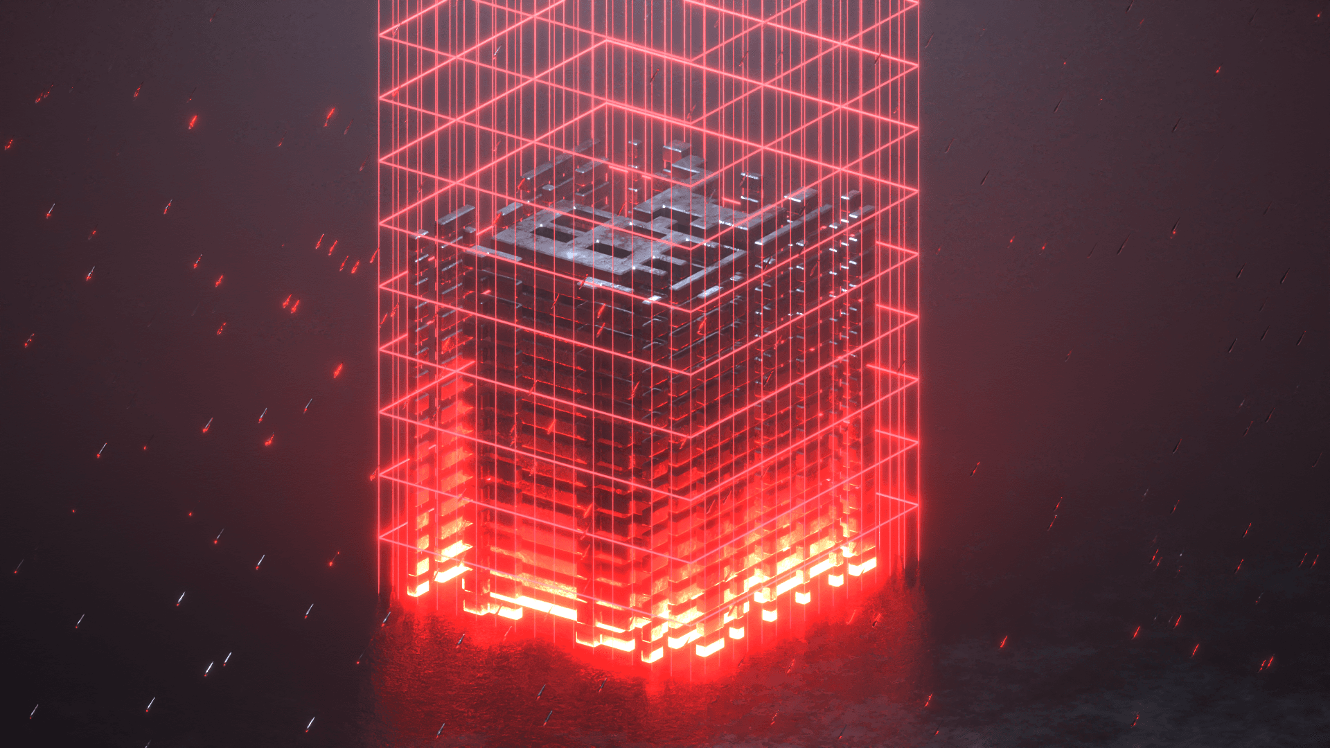 Cyberpunk city scene