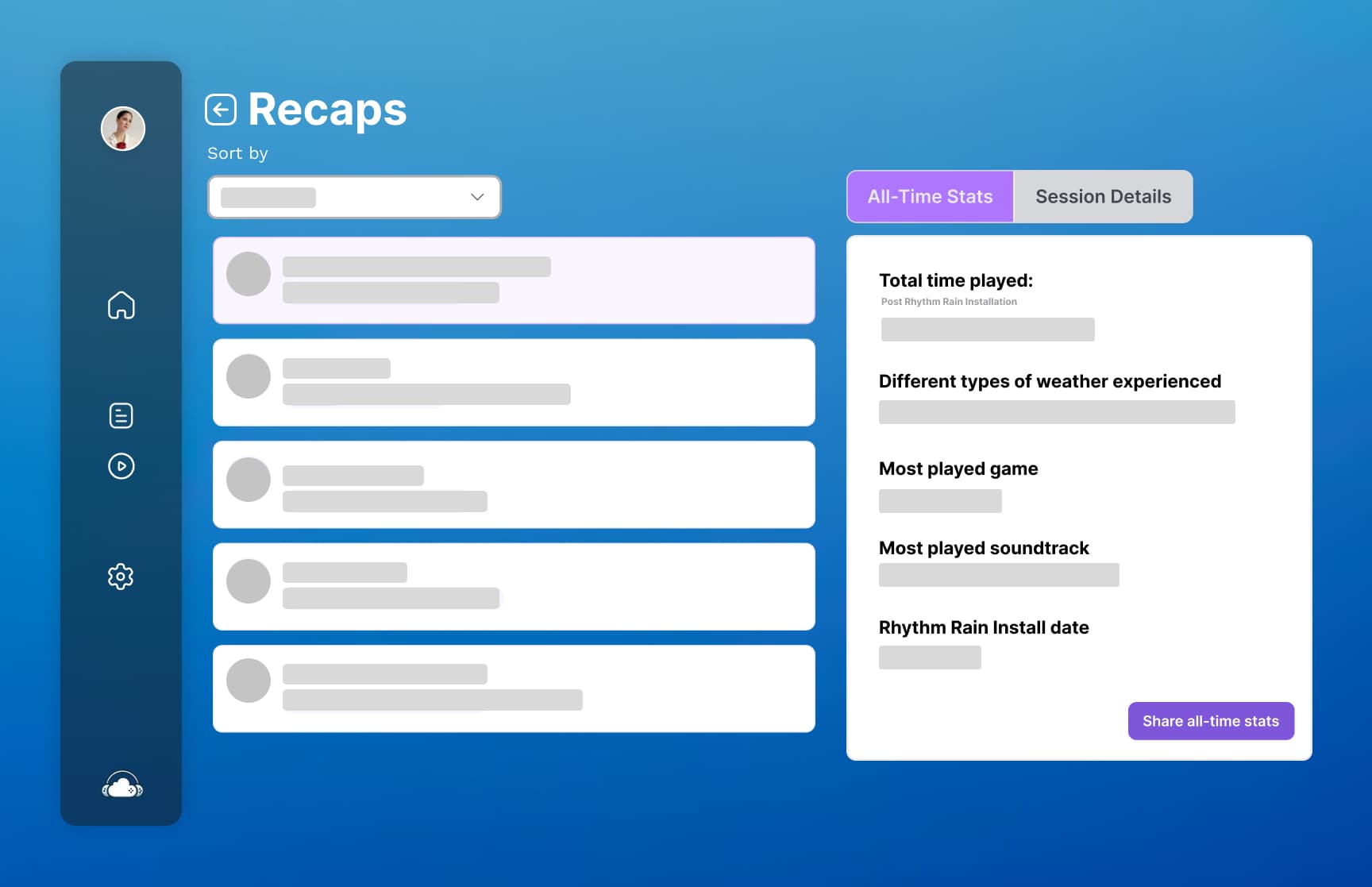 Skeleton / empty state