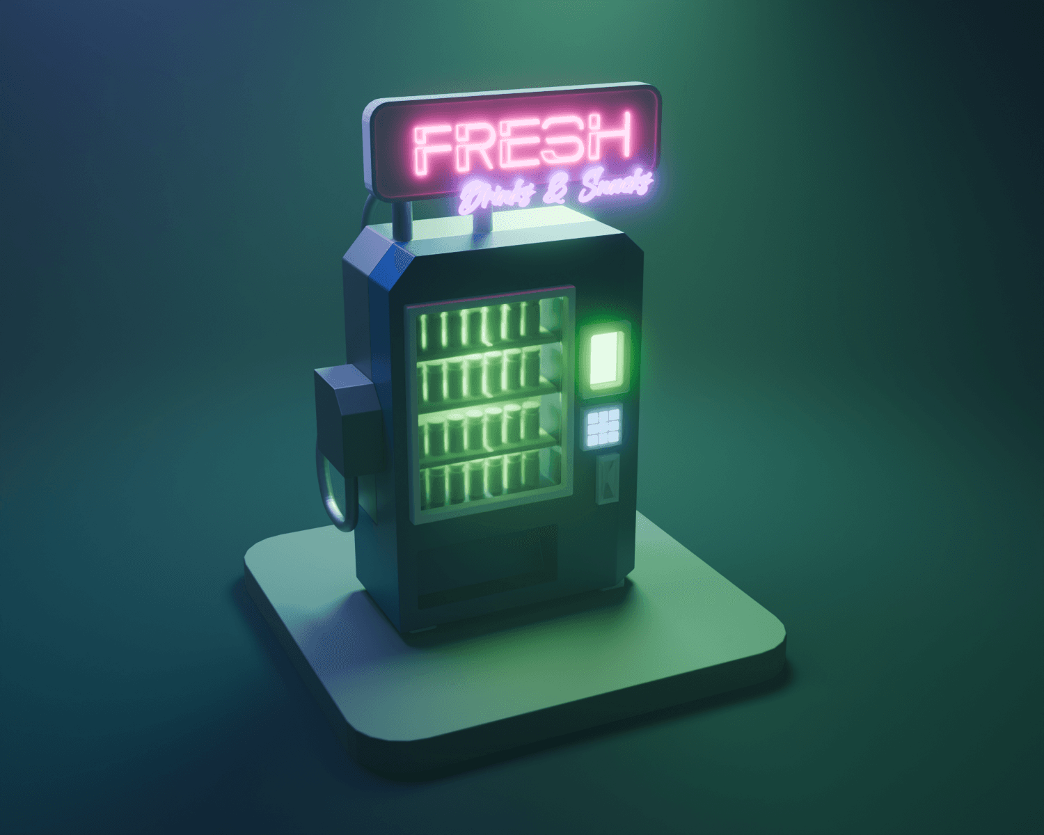 Stylized vending machine