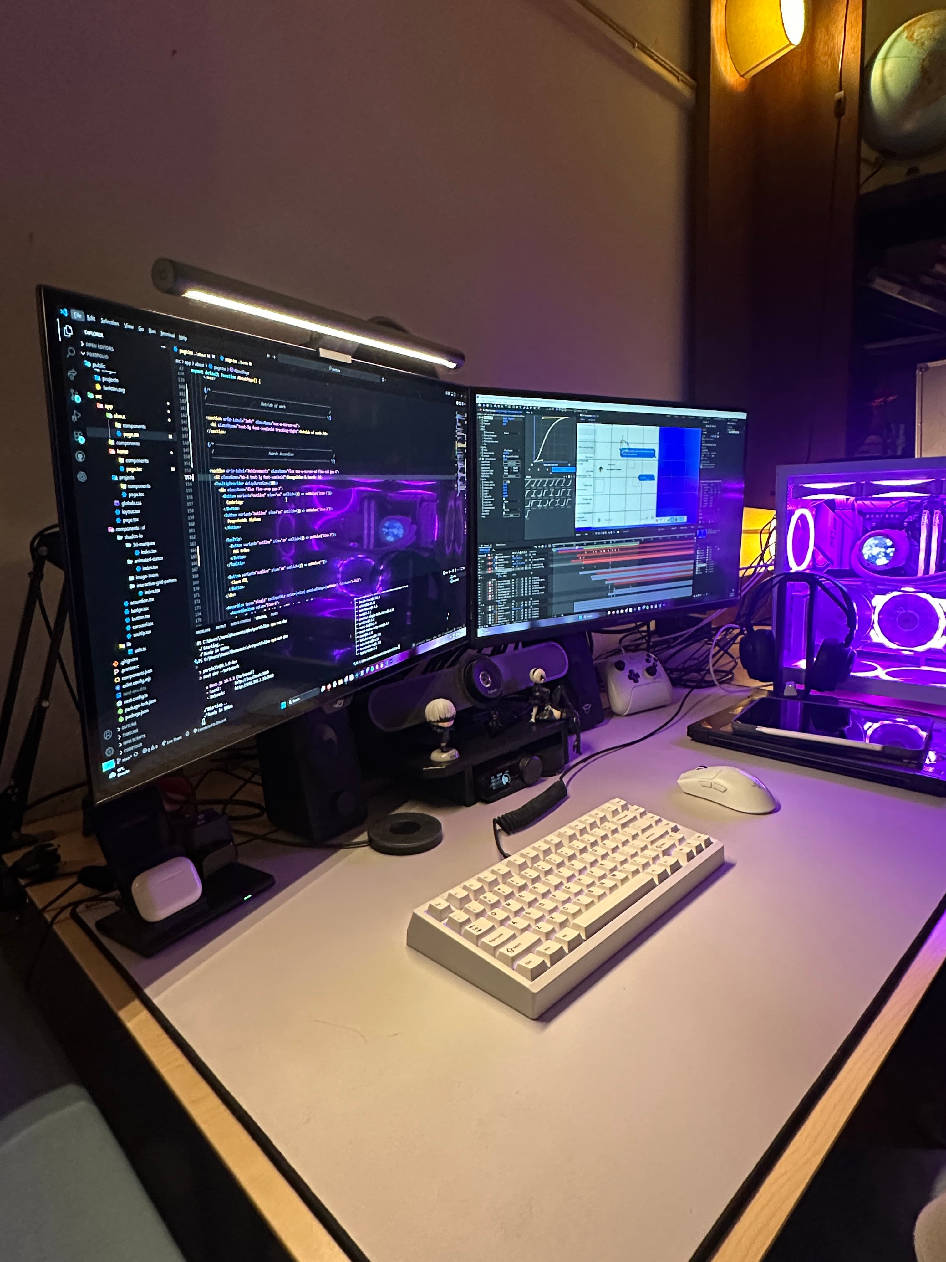 Left angle of PC setup