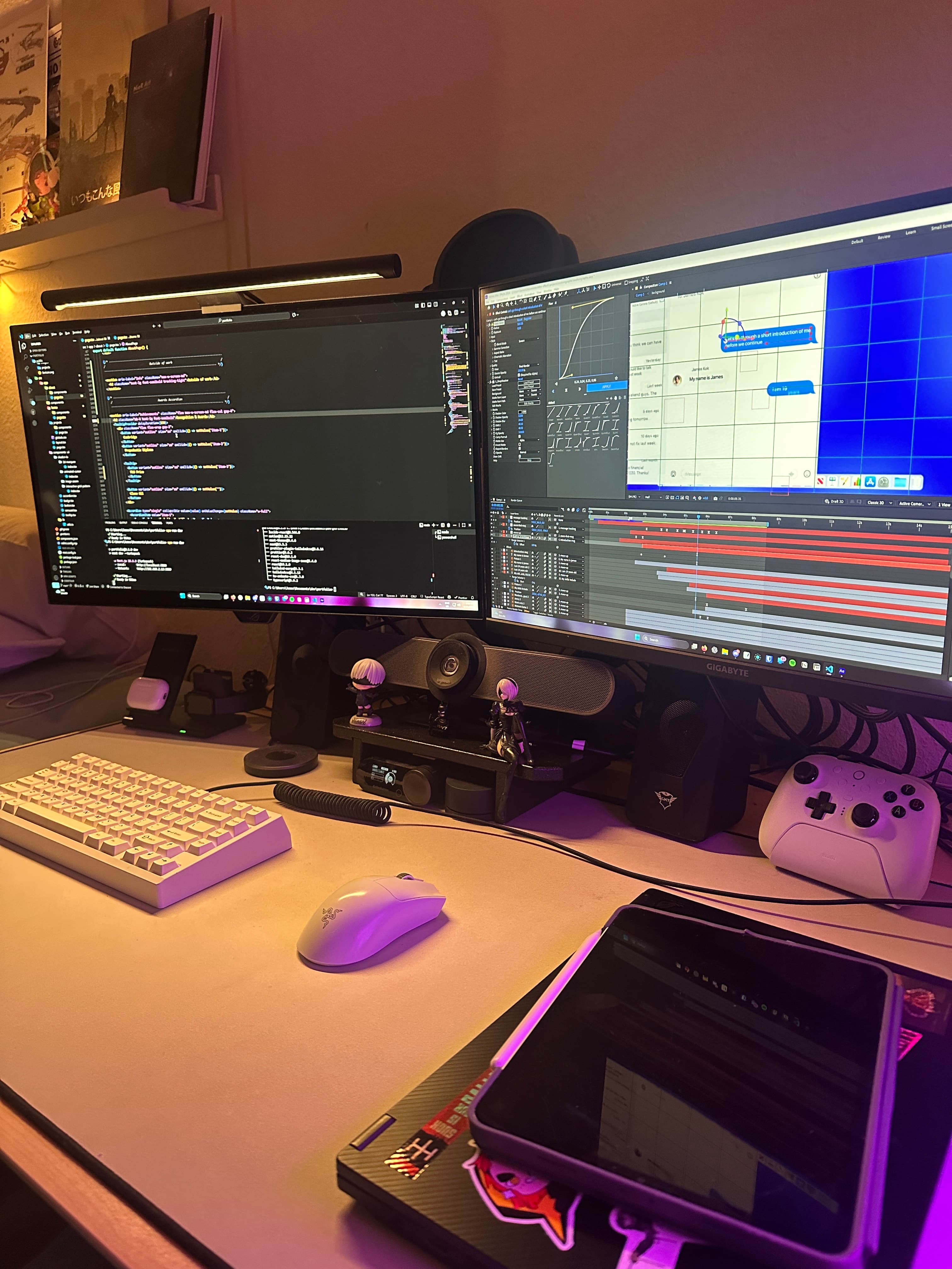 Right angle of PC setup